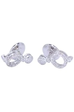Paire De Boucles D'oreilles ANTONINI En Or Blanc Et Diamants -Castafiore Boutique paire de boucles doreilles antonini en or blanc et diamants 469800