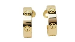 Paire De Boucles D'oreilles CARTIER Love En Or Jaune