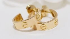 Paire De Boucles D'oreilles CARTIER Love En Or Jaune 11 Paire De Boucles D'oreilles CARTIER Love En Or Jaune -Castafiore Boutique paire de boucles doreilles cartier love en or jaune 163256