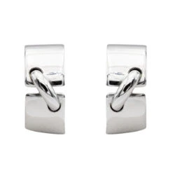 Boucles D'oreilles Créoles CHAUMET "Liens" En Or Blanc