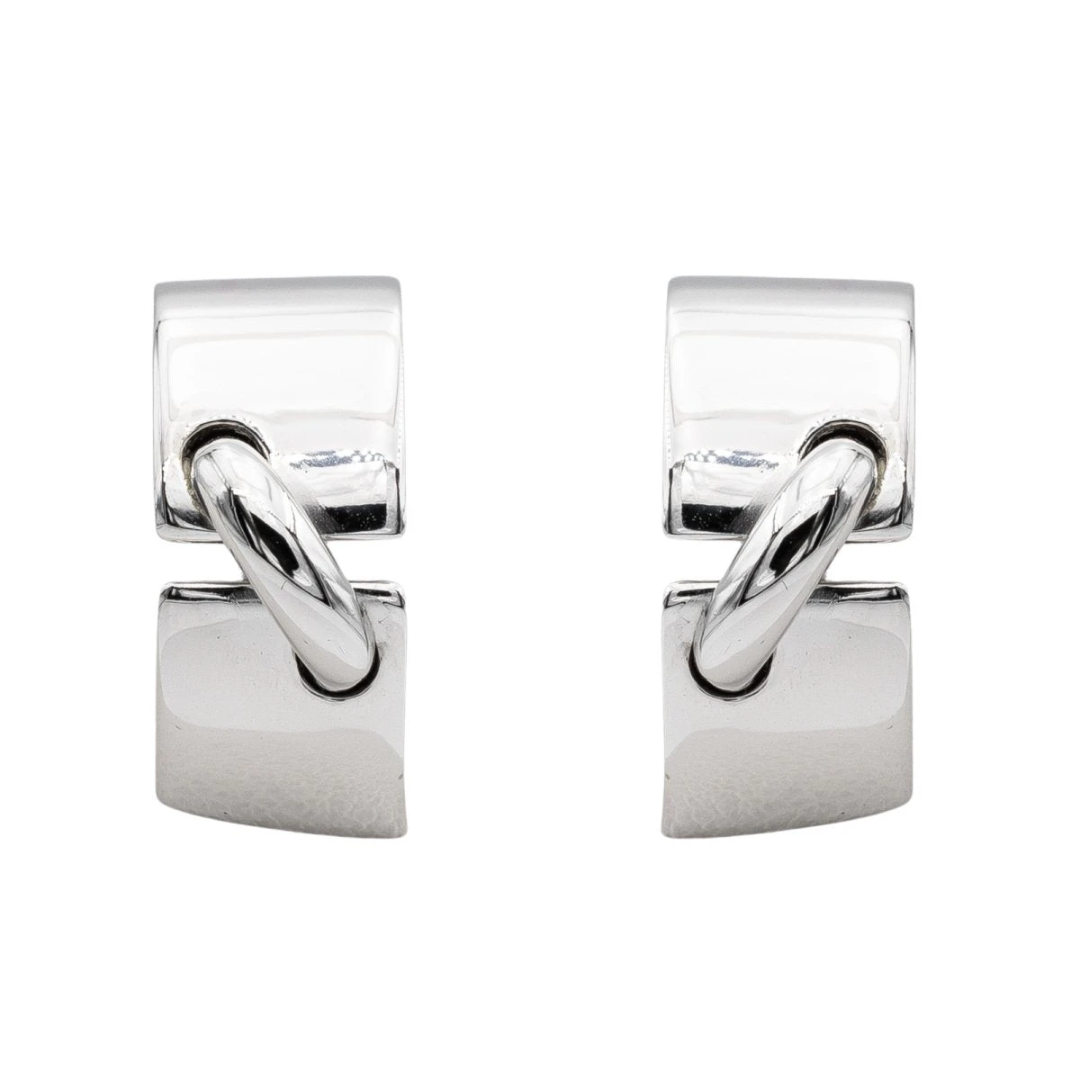 Boucles D'oreilles Créoles CHAUMET "Liens" En Or Blanc 1 Boucles D'oreilles Créoles CHAUMET "Liens" En Or Blanc