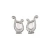 Paire De Clips D'oreilles LYRES En Diamants