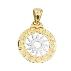 Pendentif BULGARI "Tondo" En Or Jaune Et Blanc
