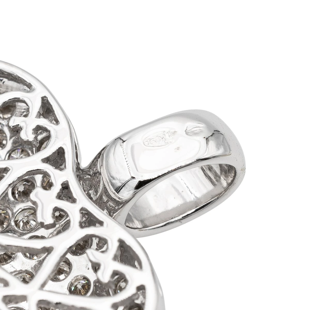 Pendentif Coeur Or Blanc Diamant 3 Pendentif Coeur Or Blanc Diamant – Image 3