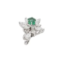 Pendentif En Or Blanc, émeraude Et Diamants 10 Pendentif En Or Blanc, émeraude Et Diamants -Castafiore Boutique pendentif en or blanc emeraude et diamants 183846