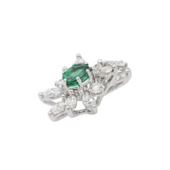 Pendentif En Or Blanc, émeraude Et Diamants 8 Pendentif En Or Blanc, émeraude Et Diamants -Castafiore Boutique pendentif en or blanc emeraude et diamants 516353