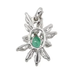 Pendentif En Or Blanc, émeraude Et Diamants 11 Pendentif En Or Blanc, émeraude Et Diamants -Castafiore Boutique pendentif en or blanc emeraude et diamants 529044