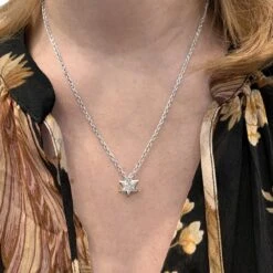 Miller Pendentif En Or Blanc, étoile Diamants -Castafiore Boutique pendentif en or blanc etoile diamants 151296