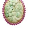 Pendentif En Or Jaune, Jade Et Rubis -Castafiore Boutique pendentif en or jaune jade et rubis 618058