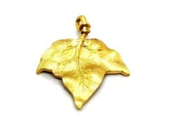 Pendentif Feuille Or Jaune