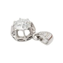 Pendentif En Or Blanc Et Diamants -Castafiore Boutique pendentif solitaire or blanc diamant 759559
