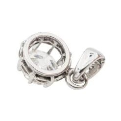 Pendentif En Or Blanc Et Diamants -Castafiore Boutique pendentif solitaire or blanc diamant 898002