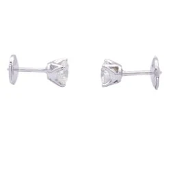 Miller Puces D'oreilles En Or Blanc Et Diamants. -Castafiore Boutique puces doreilles en or blanc et diamants 440095
