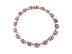 Ras De Cou - Bracelet En Or Jaune Et Améthystes -Castafiore Boutique ras de cou bracelet en or jaune et amethystes 825032