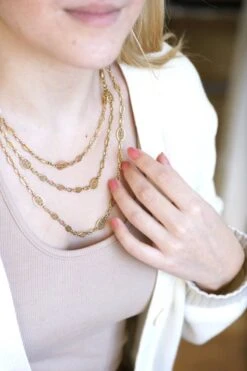 Sautoir, Chaine Ancienne Or 155 Cm Filigrane Ovale 15 Sautoir, Chaine Ancienne Or 155 Cm Filigrane Ovale -Castafiore Boutique sautoir chaine ancienne or 155 cm filigrane ovale 744164