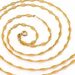 Sautoir Filigrané En Or Jaune -Castafiore Boutique sautoir filigrane en or jaune 203294