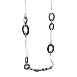 Miller Sautoir POMELLATO "Victoria" En Or Rose, Diamants Noirs Et Jais -Castafiore Boutique sautoir pomellato victoria en or rose diamants noirs et jais 830820