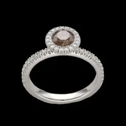 Bague Solitaire DE BEERS En Platine Et Diamants 12 Bague Solitaire DE BEERS En Platine Et Diamants -Castafiore Boutique solitaire de beers en platine aura avec diamant fancy dark brown de 2020 full set taille 55 801774