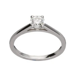 Bague Solitaire DE BEERS "DB Classic" En Platine Et Diamant