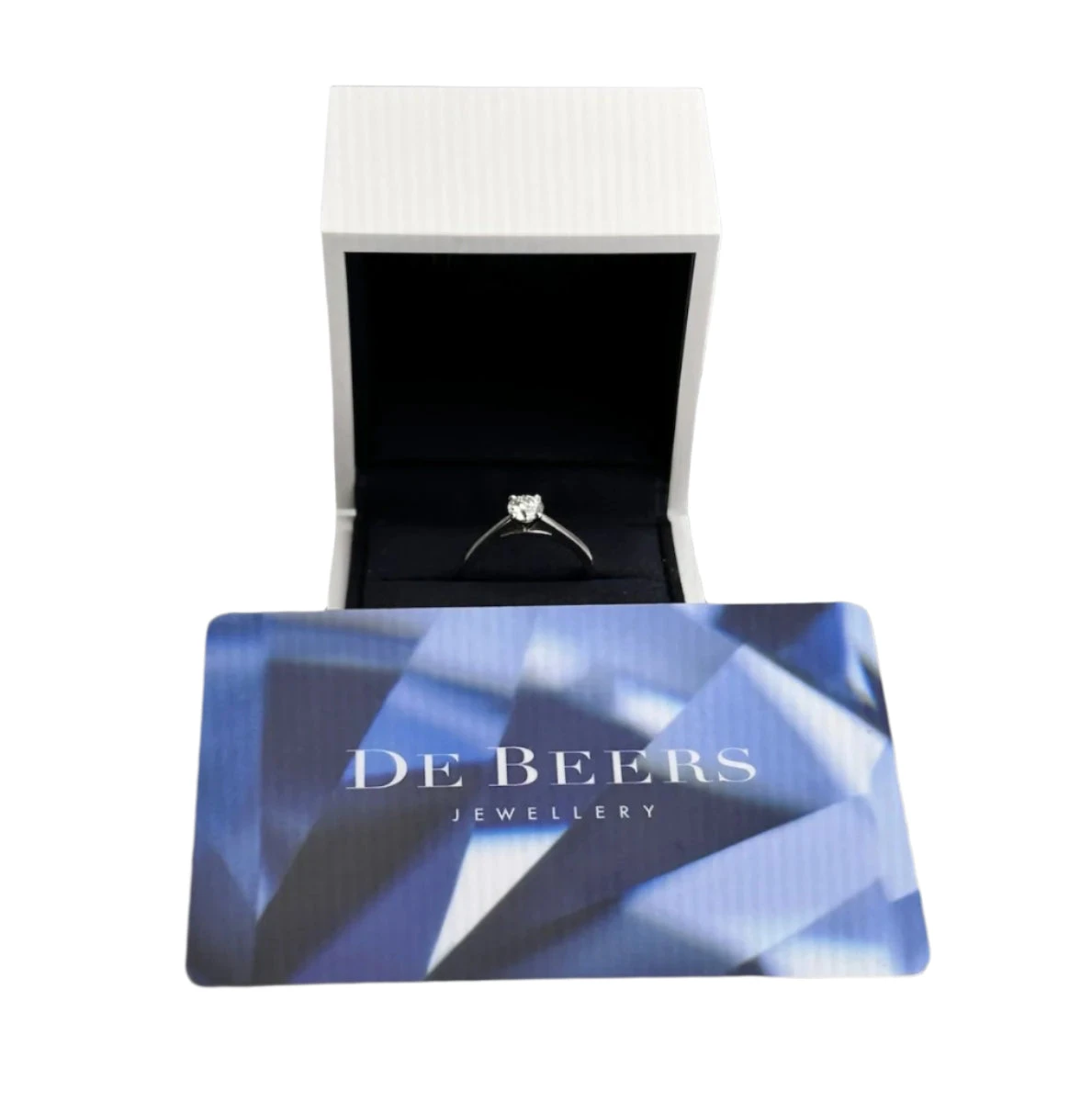 Bague Solitaire DE BEERS "DB Classic" En Platine Et Diamant 6 Bague Solitaire DE BEERS "DB Classic" En Platine Et Diamant – Image 6